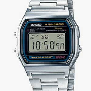 Casio A158WA Series | Unisex Digital Watch | Vintage | WR | 100 SEC Stop Watch | Daily Alarm | Regular Time Keeping: Hour, Minute, Second, PM, Date, Day | Led Light | 7 Yr Battery