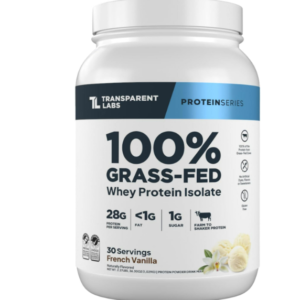 Transparent Labs Grass-Fed Whey Protein Isolate - Naturally Flavored, Gluten Free Whey Protein Powder with 28g of Protein per Serving & 9 Amino Acids - 30 Servings